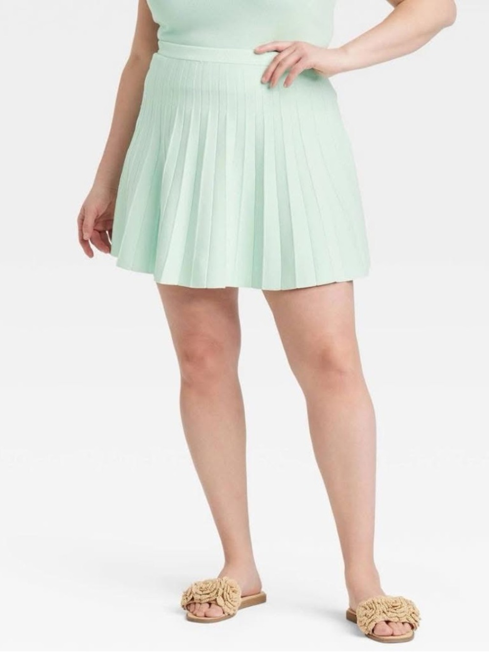 Women's Pleated Mini Sweater Skirt - a New Day™ 2X